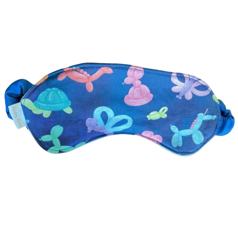 Kids Sleep Mask - Blue and Pink Balloon Animals